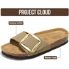 image:imageProject Cloud 100 Genuine Leather Sandals Women Comfortable Womens Slides  Slides for Women Beach Essential Lightweight Footwear with Memory Foam Insole Everyday Summer Sandals for WomenMykonos  Beige