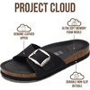 image:imageProject Cloud 100 Genuine Leather Sandals Women Comfortable Womens Slides  Slides for Women Beach Essential Lightweight Footwear with Memory Foam Insole Everyday Summer Sandals for WomenMykonos  Black Leather