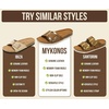 image:imageProject Cloud 100 Genuine Leather Sandals Women Comfortable Womens Slides  Slides for Women Beach Essential Lightweight Footwear with Memory Foam Insole Everyday Summer Sandals for WomenMykonos  Grey