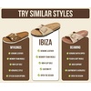 image:imageProject Cloud 100 Genuine Leather Sandals Women Comfortable Womens Slides  Slides for Women Beach Essential Lightweight Footwear with Memory Foam Insole Everyday Summer Sandals for WomenIbiza  Cognacbigger Buckle