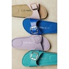 image:imageProject Cloud 100 Genuine Leather Sandals Women Comfortable Womens Slides  Slides for Women Beach Essential Lightweight Footwear with Memory Foam Insole Everyday Summer Sandals for WomenMykonos  Black Leather