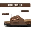 image:imageProject Cloud 100 Genuine Leather Sandals Women Comfortable Womens Slides  Slides for Women Beach Essential Lightweight Footwear with Memory Foam Insole Everyday Summer Sandals for WomenIbiza  Tan