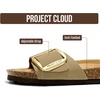 image:imageProject Cloud 100 Genuine Leather Sandals Women Comfortable Womens Slides  Slides for Women Beach Essential Lightweight Footwear with Memory Foam Insole Everyday Summer Sandals for WomenMykonos  Beige