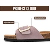 image:imageProject Cloud 100 Genuine Leather Sandals Women Comfortable Womens Slides  Slides for Women Beach Essential Lightweight Footwear with Memory Foam Insole Everyday Summer Sandals for WomenIbiza  Blush Suede