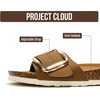 image:imageProject Cloud 100 Genuine Leather Sandals Women Comfortable Womens Slides  Slides for Women Beach Essential Lightweight Footwear with Memory Foam Insole Everyday Summer Sandals for WomenMykonos  Cognac