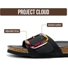 image:imageProject Cloud 100 Genuine Leather Sandals Women Comfortable Womens Slides  Slides for Women Beach Essential Lightweight Footwear with Memory Foam Insole Everyday Summer Sandals for WomenIbiza  Blackmattebigger Buckle