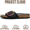 image:imageProject Cloud 100 Genuine Leather Sandals Women Comfortable Womens Slides  Slides for Women Beach Essential Lightweight Footwear with Memory Foam Insole Everyday Summer Sandals for WomenMykonos  Black Matte