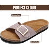 image:imageProject Cloud 100 Genuine Leather Sandals Women Comfortable Womens Slides  Slides for Women Beach Essential Lightweight Footwear with Memory Foam Insole Everyday Summer Sandals for WomenIbiza  Blush Suede