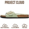 image:imageProject Cloud 100 Genuine Leather Sandals Women Comfortable Womens Slides  Slides for Women Beach Essential Lightweight Footwear with Memory Foam Insole Everyday Summer Sandals for WomenMykonos  Pistachio