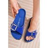 image:imageProject Cloud 100 Genuine Leather Sandals Women Comfortable Womens Slides  Slides for Women Beach Essential Lightweight Footwear with Memory Foam Insole Everyday Summer Sandals for WomenMykonos  Cobalt