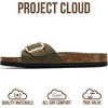 image:imageProject Cloud 100 Genuine Leather Sandals Women Comfortable Womens Slides  Slides for Women Beach Essential Lightweight Footwear with Memory Foam Insole Everyday Summer Sandals for WomenMykonos  Olive Distressed
