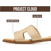 image:imageProject Cloud 100 Genuine Leather Sandals Women Flats For Women Jannel  Sandals for Women Fashion Flat Womens Sandals with Memory Foam Insole Slides Sandals Footwear Mules Womens SandalsRaffia