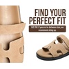 image:imageProject Cloud 100 Genuine Leather Sandals Women amp Slides for Women Mayvy  Plush Soft Insole Water Resistant Beach Footwear  Stylish Womens Slides Comfortable Women Sandals  NonSlip OutsoleBeige Sable