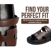 image:imageProject Cloud 100 Genuine Leather Sandals Women amp Slides for Women Mayvy  Plush Soft Insole Water Resistant Beach Footwear  Stylish Womens Slides Comfortable Women Sandals  NonSlip OutsoleChocolate