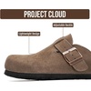 image:imageProject Cloud 100 Genuine Leather Slipons Footbed Clogs for Women Sandals  Memory Foam Arch Support Slippers for Women Trendy Slipons Womens Mules amp Clogs Sandals NonSlip Outsole for comfortFossil Suede