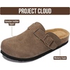 image:imageProject Cloud 100 Genuine Leather Slipons Footbed Clogs for Women Sandals  Memory Foam Arch Support Slippers for Women Trendy Slipons Womens Mules amp Clogs Sandals NonSlip Outsole for comfortFossil Suede