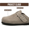 image:imageProject Cloud 100 Genuine Leather Slipons Footbed Clogs for Women Sandals  Memory Foam Arch Support Slippers for Women Trendy Slipons Womens Mules amp Clogs Sandals NonSlip Outsole for comfortGrey Suede