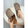 image:imageProject Cloud 100 Genuine Leather Slipons Footbed Clogs for Women Sandals  Memory Foam Arch Support Slippers for Women Trendy Slipons Womens Mules amp Clogs Sandals NonSlip Outsole for comfortGrey Suede