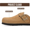 image:imageProject Cloud 100 Genuine Leather Slipons Footbed Clogs for Women Sandals  Memory Foam Arch Support Slippers for Women Trendy Slipons Womens Mules amp Clogs Sandals NonSlip Outsole for comfortRust Suede