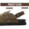image:imageProject Cloud 100 Genuine Leather Slipons Footbed Clogs for Women Sandals  Memory Foam Arch Support Slippers for Women Trendy Slipons Womens Mules amp Clogs Sandals NonSlip Outsole for comfortChocolate With Strap