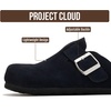 image:imageProject Cloud 100 Genuine Leather Slipons Footbed Clogs for Women Sandals  Memory Foam Arch Support Slippers for Women Trendy Slipons Womens Mules amp Clogs Sandals NonSlip Outsole for comfortNavy Suede
