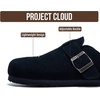 image:imageProject Cloud 100 Genuine Leather Slipons Footbed Clogs for Women Sandals  Memory Foam Arch Support Slippers for Women Trendy Slipons Womens Mules amp Clogs Sandals NonSlip Outsole for comfortBlack Suede Matte