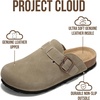 image:imageProject Cloud 100 Genuine Leather Slipons Footbed Clogs for Women Sandals  Memory Foam Arch Support Slippers for Women Trendy Slipons Womens Mules amp Clogs Sandals NonSlip Outsole for comfortTaupe Suede