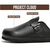 image:imageProject Cloud 100 Genuine Leather Slipons Footbed Clogs for Women Sandals  Memory Foam Arch Support Slippers for Women Trendy Slipons Womens Mules amp Clogs Sandals NonSlip Outsole for comfortBlack