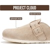 image:imageProject Cloud 100 Genuine Leather Slipons Footbed Clogs for Women Sandals  Memory Foam Arch Support Slippers for Women Trendy Slipons Womens Mules amp Clogs Sandals NonSlip Outsole for comfortSand Suede
