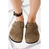 image:imageProject Cloud 100 Genuine Leather Slipons Footbed Clogs for Women Sandals  Memory Foam Arch Support Slippers for Women Trendy Slipons Womens Mules amp Clogs Sandals NonSlip Outsole for comfortTan Suede