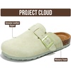 image:imageProject Cloud 100 Genuine Leather Slipons Footbed Clogs for Women Sandals  Memory Foam Arch Support Slippers for Women Trendy Slipons Womens Mules amp Clogs Sandals NonSlip Outsole for comfortSage Suede