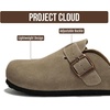 image:imageProject Cloud 100 Genuine Leather Slipons Footbed Clogs for Women Sandals  Memory Foam Arch Support Slippers for Women Trendy Slipons Womens Mules amp Clogs Sandals NonSlip Outsole for comfortTan Suede