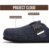 image:imageProject Cloud 100 Genuine Leather Slipons Footbed Clogs for Women Sandals  Memory Foam Arch Support Slippers for Women Trendy Slipons Womens Mules amp Clogs Sandals NonSlip Outsole for comfortNavy Wool