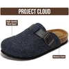 image:imageProject Cloud 100 Genuine Leather Slipons Footbed Clogs for Women Sandals  Memory Foam Arch Support Slippers for Women Trendy Slipons Womens Mules amp Clogs Sandals NonSlip Outsole for comfortNavy Wool