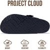 image:imageProject Cloud 100 Genuine Leather Slipons Footbed Clogs for Women Sandals  Memory Foam Arch Support Slippers for Women Trendy Slipons Womens Mules amp Clogs Sandals NonSlip Outsole for comfortBlack Suede Matte