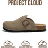image:imageProject Cloud 100 Genuine Leather Slipons Footbed Clogs for Women Sandals  Memory Foam Arch Support Slippers for Women Trendy Slipons Womens Mules amp Clogs Sandals NonSlip Outsole for comfortTaupe Suede