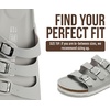 image:imageProject Cloud 100 Genuine Leather Summer Slide Sandals for Women Capri  Summer Memory Foam amp Cork Footbed Beach Vacation Essentials Womens Sandals Comfortable Lightweight Slides for Women FootwearBlue Leather