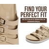image:imageProject Cloud 100 Genuine Leather Summer Slide Sandals for Women Capri  Summer Memory Foam amp Cork Footbed Beach Vacation Essentials Womens Sandals Comfortable Lightweight Slides for Women FootwearBeige Leather