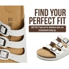 image:imageProject Cloud 100 Genuine Leather Summer Slide Sandals for Women Capri  Summer Memory Foam amp Cork Footbed Beach Vacation Essentials Womens Sandals Comfortable Lightweight Slides for Women FootwearWhite Leather