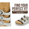 image:imageProject Cloud 100 Genuine Leather Summer Slide Sandals for Women Capri  Summer Memory Foam amp Cork Footbed Beach Vacation Essentials Womens Sandals Comfortable Lightweight Slides for Women FootwearMint Leather