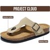 image:imageProject Cloud 100 Genuine Leather Thong Sandals amp Flip Flops for Women  Memory Foam Insole Womens Sandals  NonSlip Lightweight Comfortable Beach Footwear and Casual Everyday Summer Sandals WomenBeige