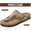 image:imageProject Cloud 100 Genuine Leather Thong Sandals amp Flip Flops for Women  Memory Foam Insole Womens Sandals  NonSlip Lightweight Comfortable Beach Footwear and Casual Everyday Summer Sandals WomenTaupe Suede