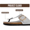 image:imageProject Cloud 100 Genuine Leather Thong Sandals amp Flip Flops for Women  Memory Foam Insole Womens Sandals  NonSlip Lightweight Comfortable Beach Footwear and Casual Everyday Summer Sandals WomenBlue  Bigger Buckle
