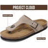 image:imageProject Cloud 100 Genuine Leather Thong Sandals amp Flip Flops for Women  Memory Foam Insole Womens Sandals  NonSlip Lightweight Comfortable Beach Footwear and Casual Everyday Summer Sandals WomenDriftwood Suede