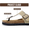 image:imageProject Cloud 100 Genuine Leather Thong Sandals amp Flip Flops for Women  Memory Foam Insole Womens Sandals  NonSlip Lightweight Comfortable Beach Footwear and Casual Everyday Summer Sandals WomenBeige