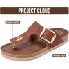 image:imageProject Cloud 100 Genuine Leather Thong Sandals amp Flip Flops for Women  Memory Foam Insole Womens Sandals  NonSlip Lightweight Comfortable Beach Footwear and Casual Everyday Summer Sandals WomenBrown  Bigger Buckle