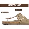 image:imageProject Cloud 100 Genuine Leather Thong Sandals amp Flip Flops for Women  Memory Foam Insole Womens Sandals  NonSlip Lightweight Comfortable Beach Footwear and Casual Everyday Summer Sandals WomenOlive  Bigger Buckle