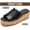 image:imageProject Cloud 100 Genuine Leather Wedge Platform Sandals for Women MILA  Soft Memory Foam Insole Wedge Sandals Women  NonSlip Outsole Comfortable Platform Design  Lightweight Womens SandalsBlack Leather