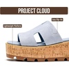 image:imageProject Cloud 100 Genuine Leather Wedge Platform Sandals for Women MILA  Soft Memory Foam Insole Wedge Sandals Women  NonSlip Outsole Comfortable Platform Design  Lightweight Womens SandalsBlue Jean Suede