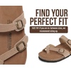 image:imageProject Cloud 100 Genuine Leather Womens Sandals Slides for Women Lian  Sandals Women Memory Foam Insole Cork Footbed Non Slip Sandals for Women Lightweight Beach Vacation Summer Essentials ComfortChestnut